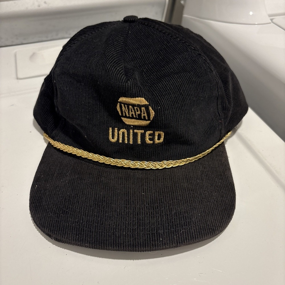 Vintage 80s NAPA United SnapBack Trucker Farmer AB Hat Corduroy